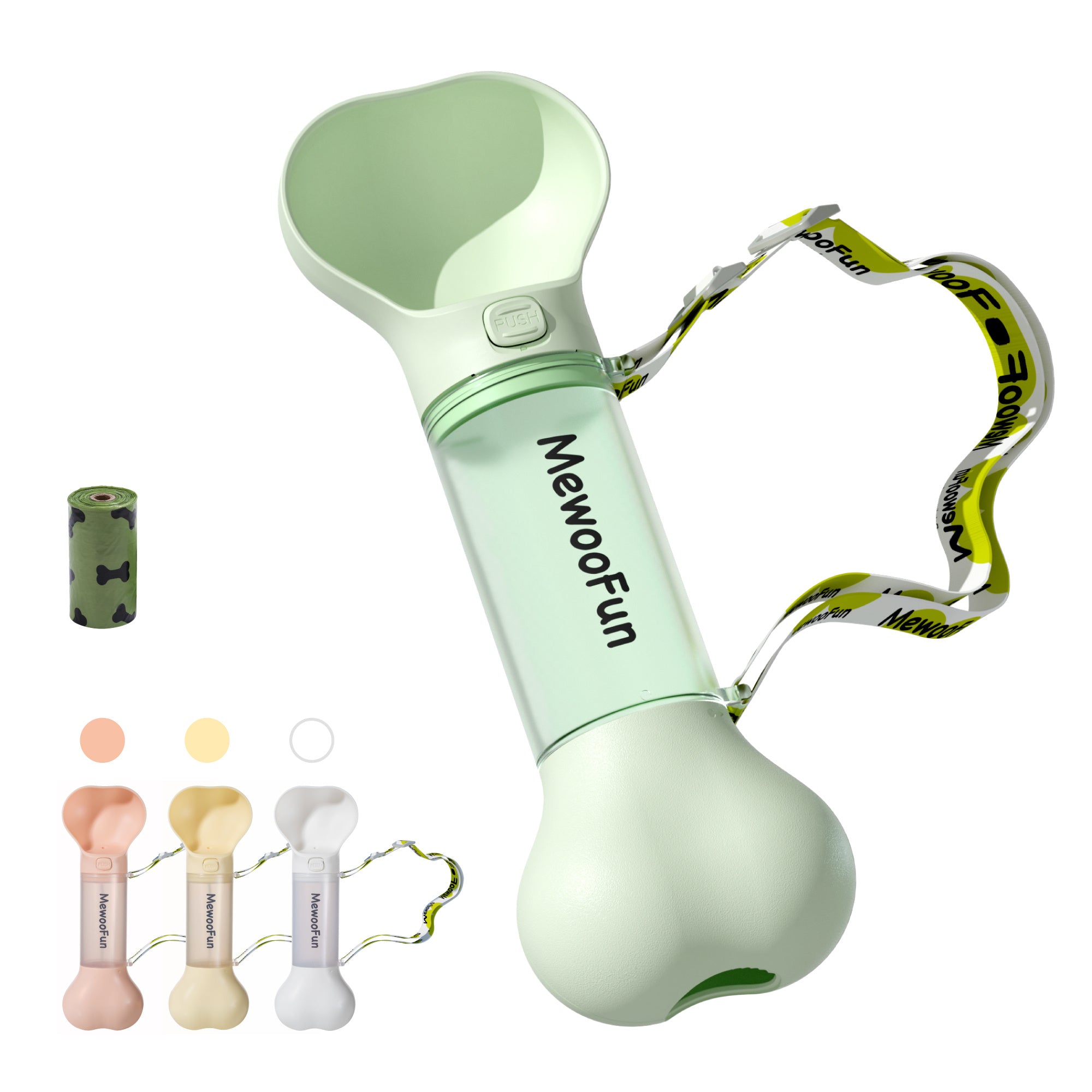 2-in-1 Tragbare Futter- und Wasserflasche